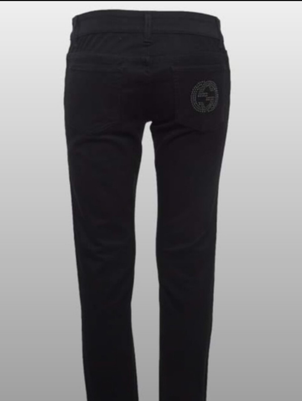 Gucci Black Women's Legging Jeans with "GG"  Studded Back Logo NWOT